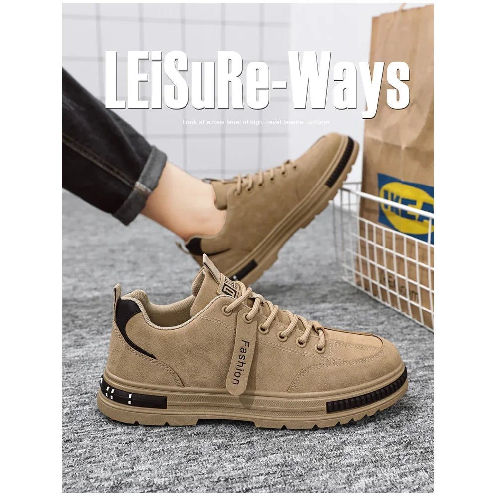 Wear resistant New BreathableWork Safety Shoes Trendy Versatile Comfortable Eva Insoles Rubber Upper shoes for men sneakers men