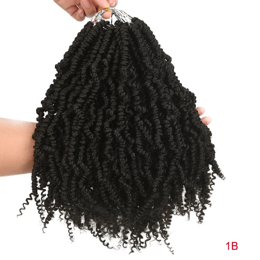 TOMO Bomb Twist Crochet Braids Pre-looped Passion Twist Crochet Hair Ombre Spring Twist Synthetic Braiding Hair Extensions 14"