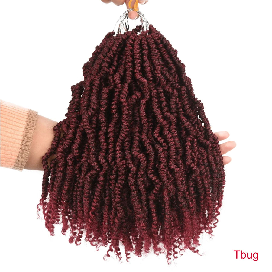 TOMO Bomb Twist Crochet Braids Pre-looped Passion Twist Crochet Hair Ombre Spring Twist Synthetic Braiding Hair Extensions 14"