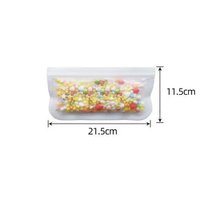 Silicone Food Storage Containers Reusable Food Storage Bags Lunch Bags Stand Up Zip Shut Bag Cup Fresh Food Leakproof Containers