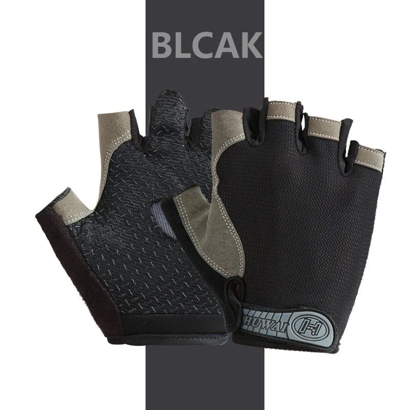 Weightlifti Gym Gloves Fitness Training Fingerless Men Women Bodybuilding Exercise Sports Gloves Cycling Anti Slip Breathable
