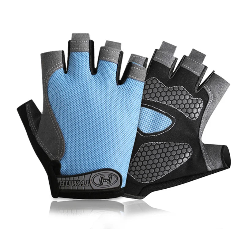 Weightlifti Gym Gloves Fitness Training Fingerless Men Women Bodybuilding Exercise Sports Gloves Cycling Anti Slip Breathable
