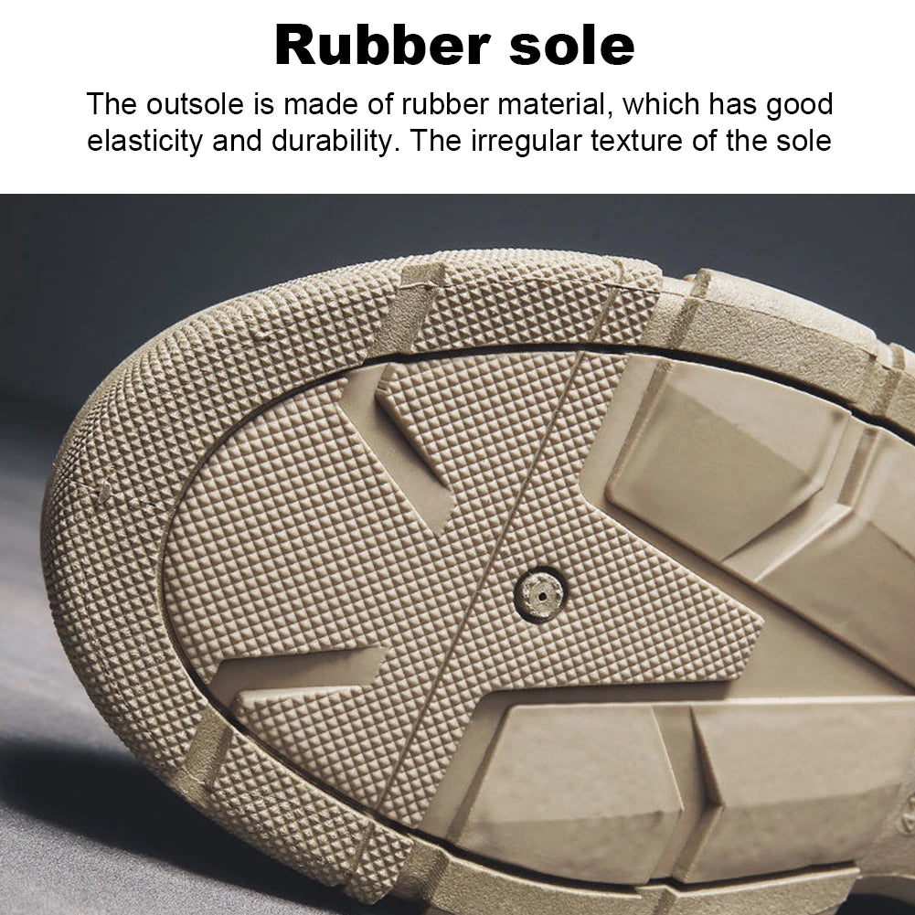 Non-Slip Men's Boots Offer Safety Work Shoes Mens Shooes Men Motorcycle Boot Man Tactical Boots Ankle Snow Winter High top