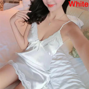 Women Lingerie Silk Robe Dress Nightdress Nightgown Sexy Sleepwear NightdressWomen Sexy Lingerie Silk Robe Dress Nightdress