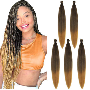1/3/5 Packs/Lot 26 Inch Pre-stretched Braiding Hair Ombre Braiding Hair Hot Water Setting Synthetic Braiding Hair Extensions