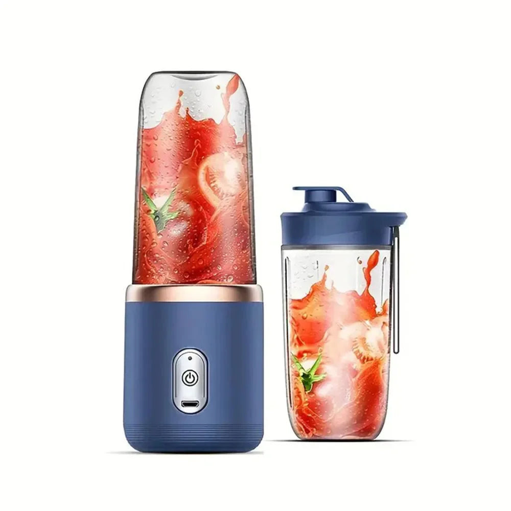 portable juicer with 2 cups, USB rechargeable mini blender, fresh juicer cup, personal sized smoothie blender Mini batidora