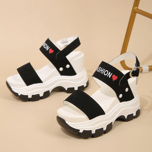 Women Platform Sandals 2025 New Summer Chunky High Heels Sandals Female Fashion Beach Wedges Shoes for Women Sandalias De Mujer