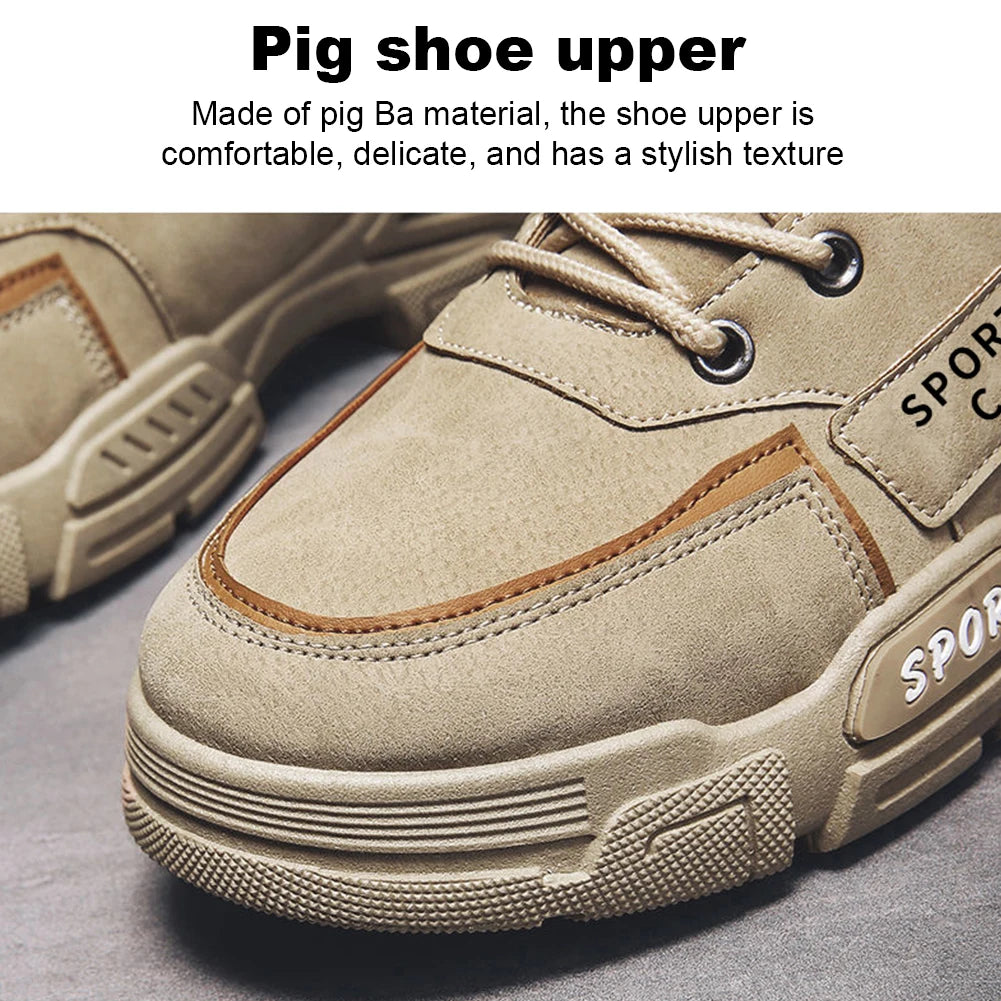 Non-Slip Men's Boots Offer Safety Work Shoes Mens Shooes Men Motorcycle Boot Man Tactical Boots Ankle Snow Winter High top