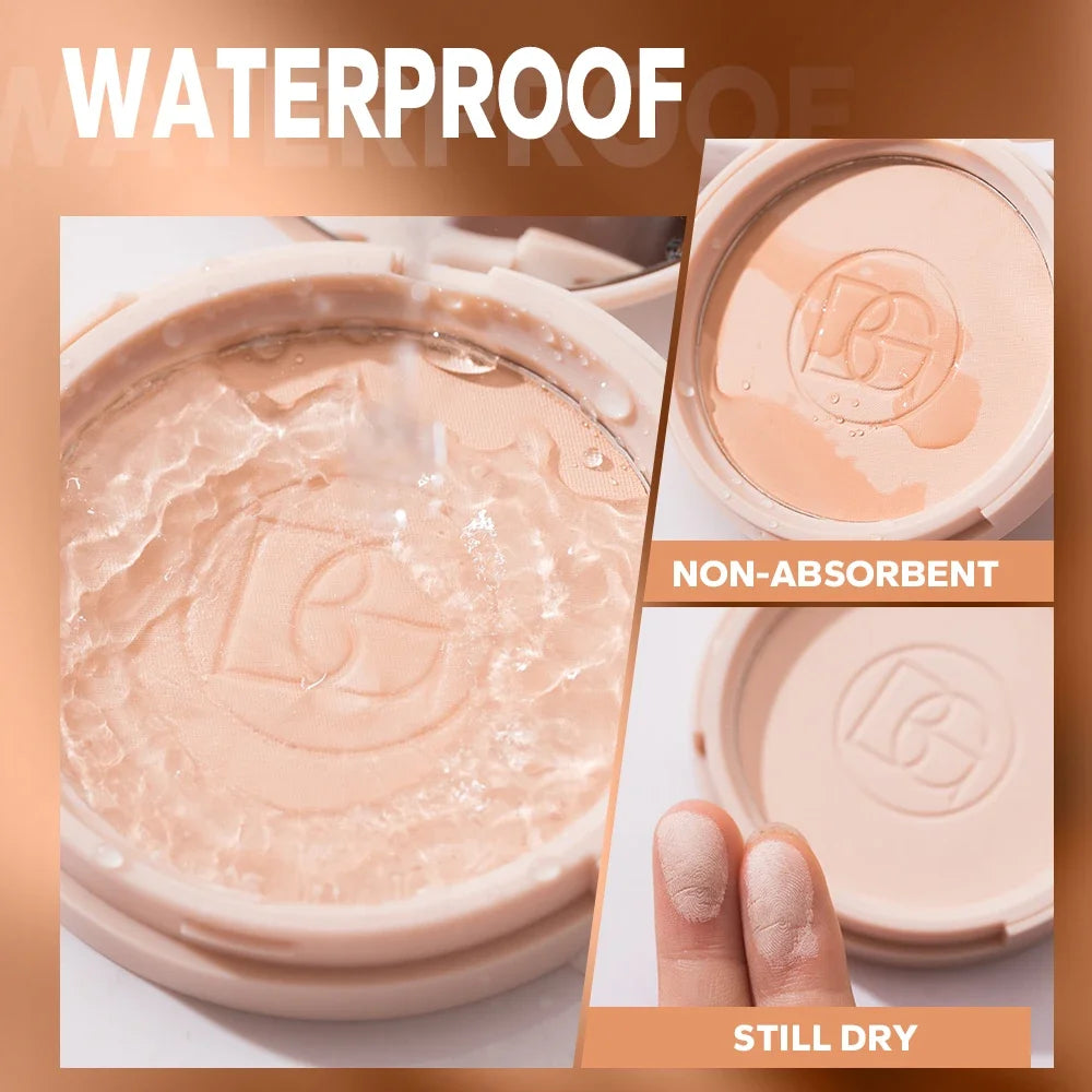 BEAUTY GLAZED Face Powder Oil Control Flawless Long Lasting Waterproof Lipstick Matte Setting Powder Face Makeup With Mirror