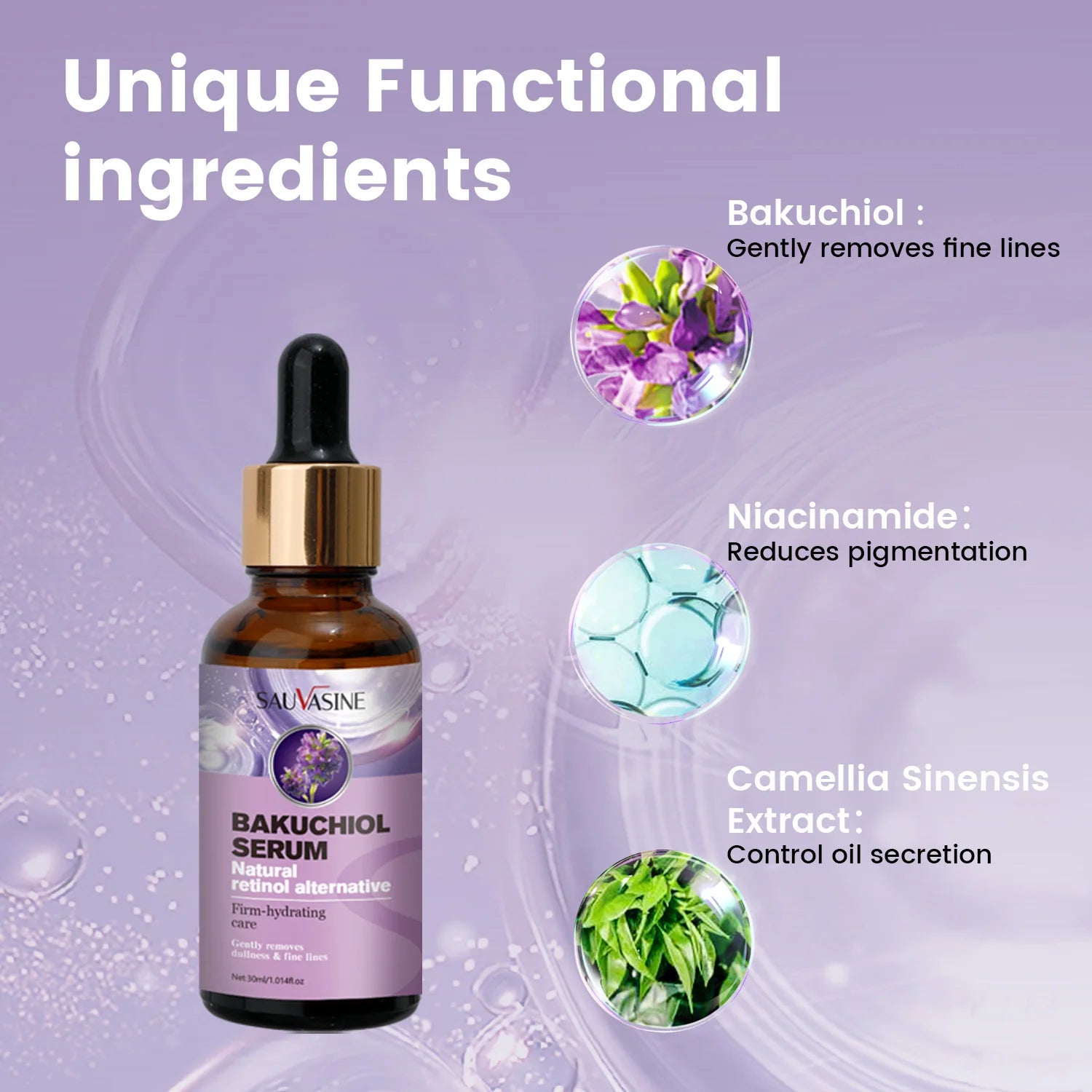 Natural bakuchiol  serum - Gentle, Powerful Anti- Aging Formula