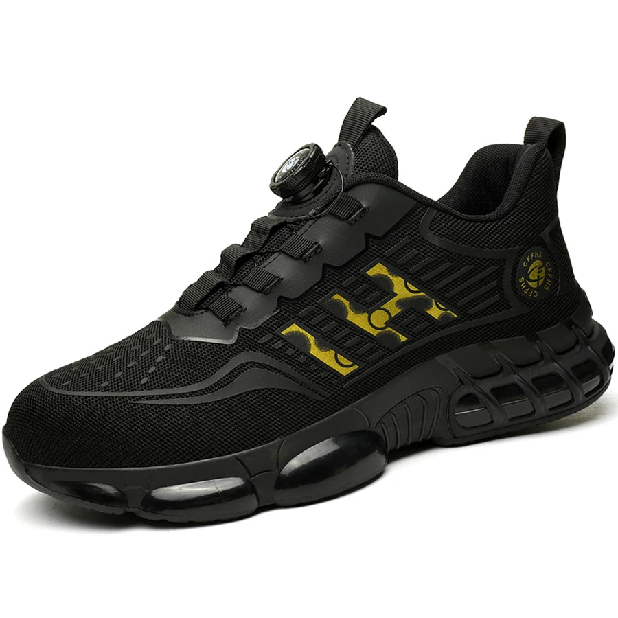 Safety Shoes Men With Steel Toe Cap Anti-smash Men Work Shoes Sneakers Light Puncture-Proof Indestructible Shoes Dropshipping