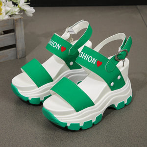 Women Platform Sandals 2025 New Summer Chunky High Heels Sandals Female Fashion Beach Wedges Shoes for Women Sandalias De Mujer