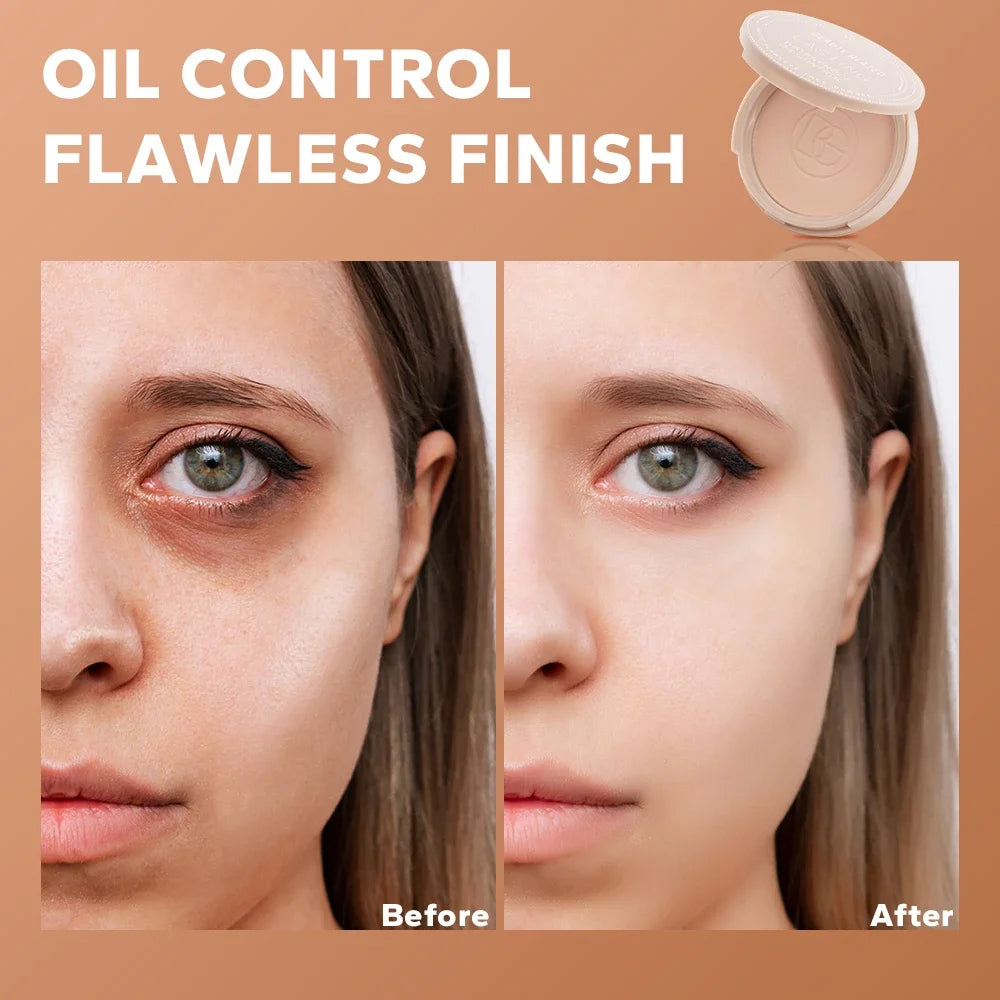 BEAUTY GLAZED Face Powder Oil Control Flawless Long Lasting Waterproof Lipstick Matte Setting Powder Face Makeup With Mirror