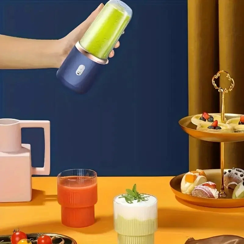 portable juicer with 2 cups, USB rechargeable mini blender, fresh juicer cup, personal sized smoothie blender Mini batidora