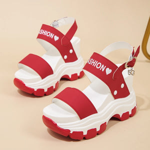 Women Platform Sandals 2025 New Summer Chunky High Heels Sandals Female Fashion Beach Wedges Shoes for Women Sandalias De Mujer