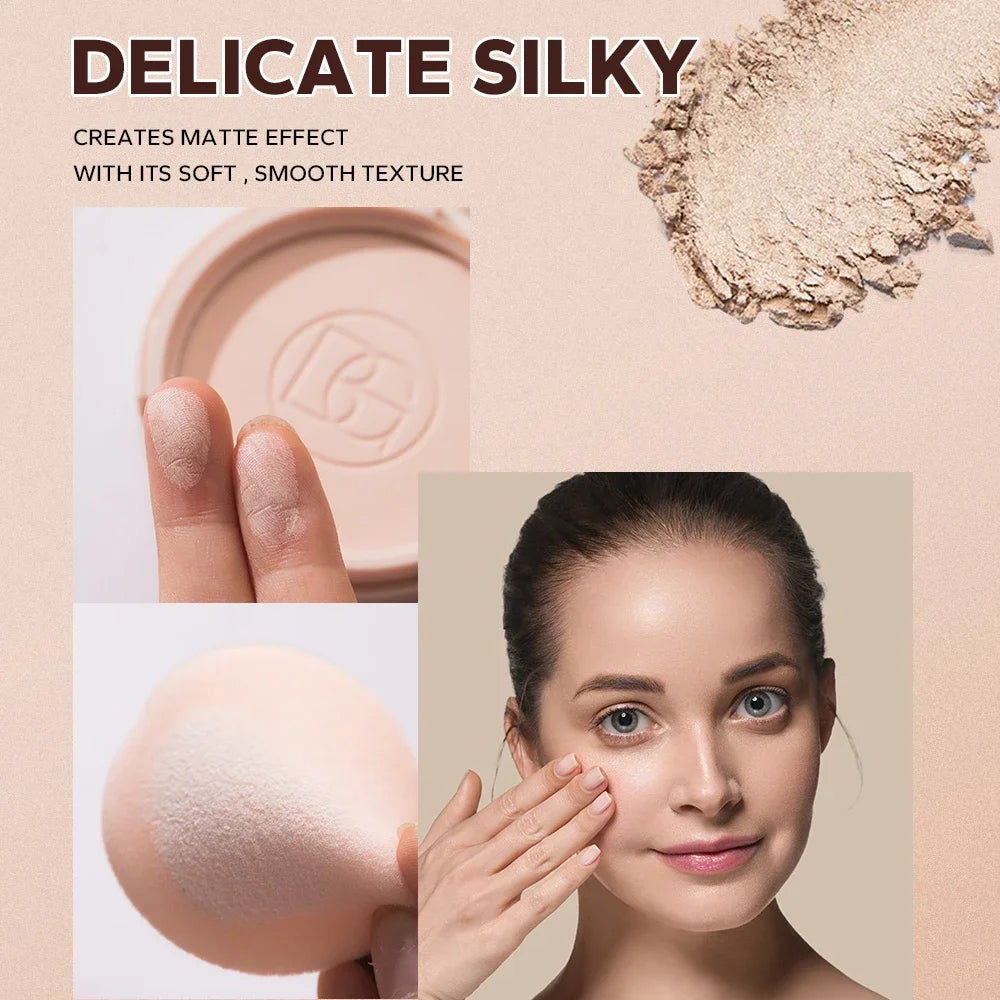 BEAUTY GLAZED Face Powder Oil Control Flawless Long Lasting Waterproof Lipstick Matte Setting Powder Face Makeup With Mirror